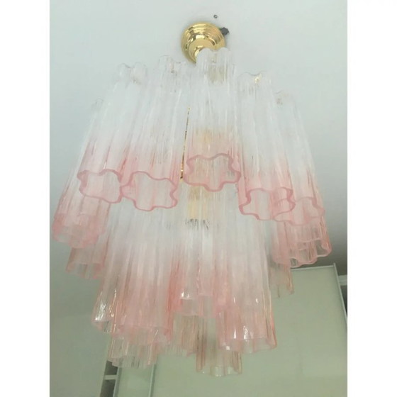 Image 1 of Lámpara de araña Tronchi de cristal de Murano estilo Venini de diseño