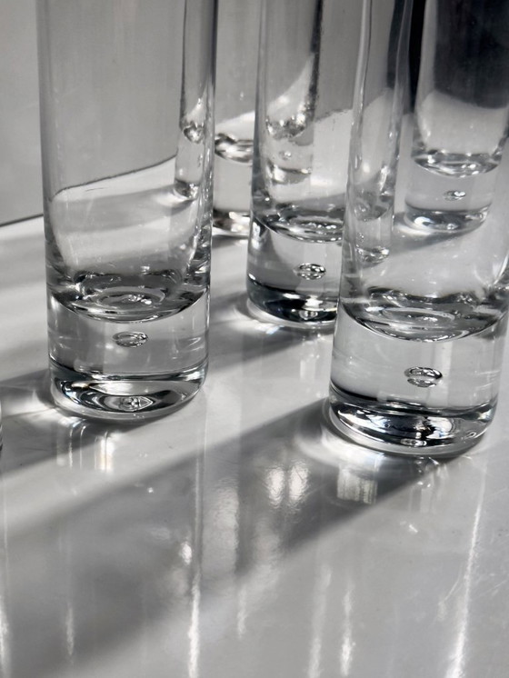 Image 1 of 6 vintage drinkglazen Arnolfo di Cambio Sergio Asti Bubble Long Drink Italië jaren 70 60 Crystal Brutalist