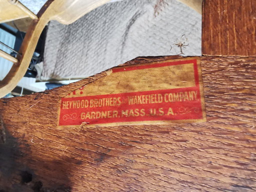 Chaise de bureau ancienne de Heywood Brothers, fin du 19e siècle