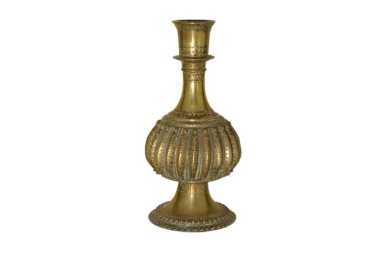 Antike Vase / Wasserpfeifenfuß aus Bronze (oder Messing), handgefertigt in Indien – Dekorative Objekte, Brass (photo 5 of 5)