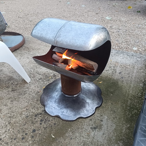 Image 1 of Chimenea de acero reciclado - Estilo industrial único