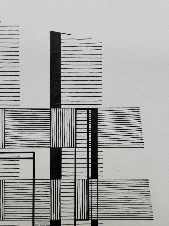 Image 1 of Eugene Eechaut (1928-2019) - ink composition (1984)
