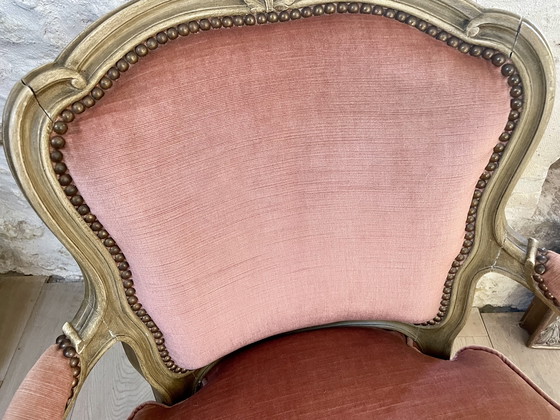 Image 1 of Paar Louis XV cabriolet fauteuils