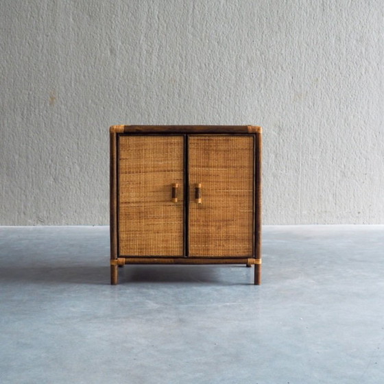 Vintage Rattan & Woven Cane Cabinet – Storage cabinet (photo 9 of 17)