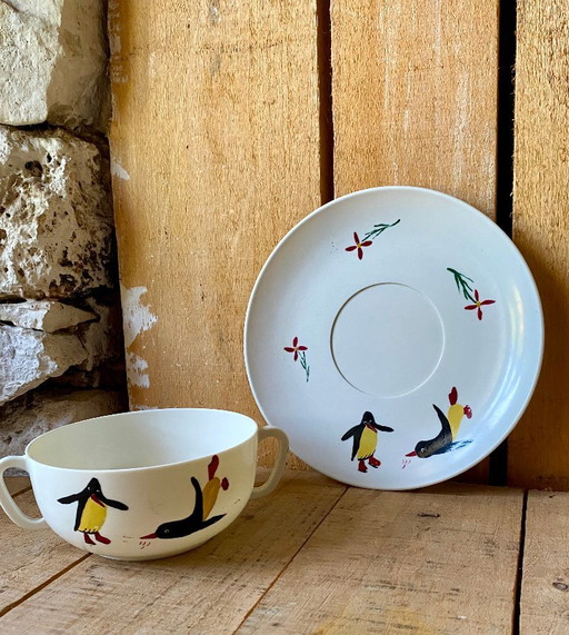 Vintage Tatay cup and saucer, Barcelona 70s
