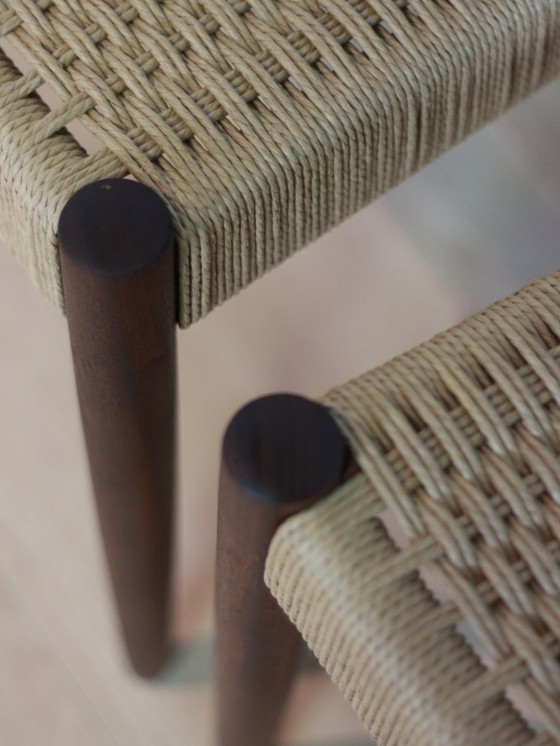 Image 1 of 4 sedie da pranzo Fristho in corda di carta