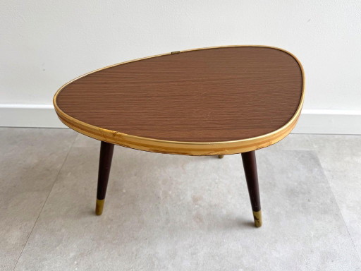 1 tavolino/tavolino laterale vintage in formica – plantentafel, Metal, Plastic (photo 2 of 10)