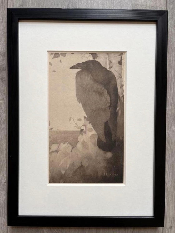 Image 1 of Jan Mankes 1889-1920 / Héliogravure originale Corbeau à Berkenboom 1923