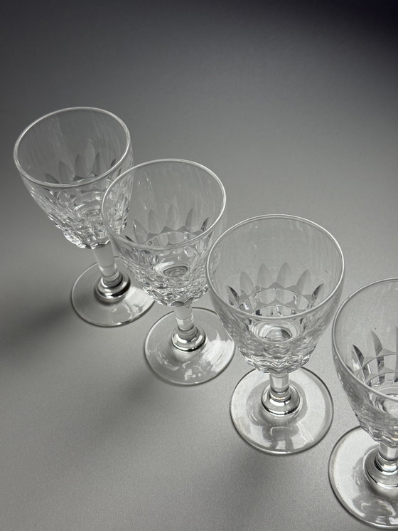Image 1 of Val Saint Lambert "Service Mery" anni '40 - Set di 8 bicchieri da vino da dessert o da porto in cristallo