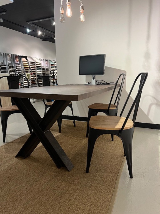 Image 1 of Tolix style industrial dining chairs