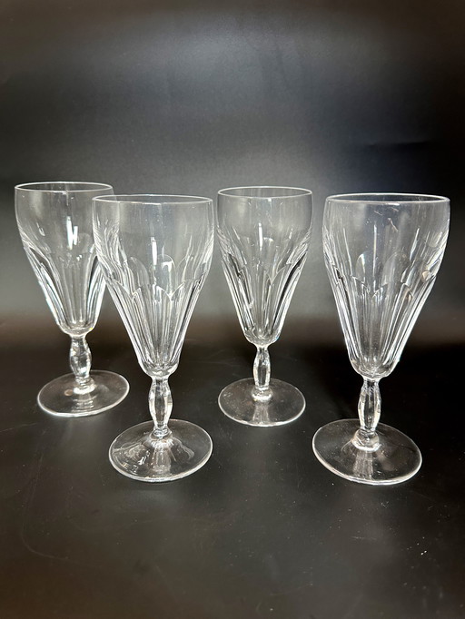 4 x verres à champagne en cristal de plomb Thomas Webb