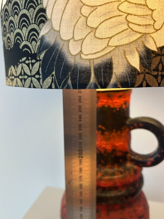 Image 1 of Upcycled table lamp made from a Scheurich ceramic vase | Model 428-26 | West German Pottery
