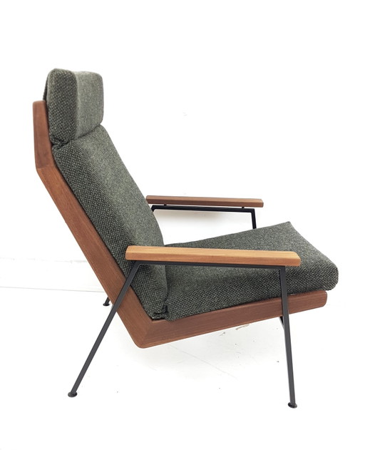 Vintage Rob Parry armchair, De Ploeg wool fabric, green, new