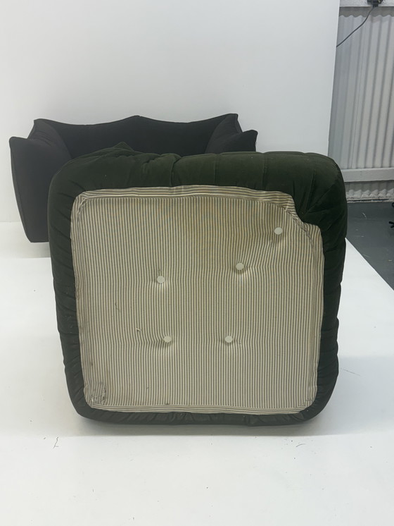 Image 1 of Ligne Roset Togo elemento angolare a 1 posto in velluto verde scuro