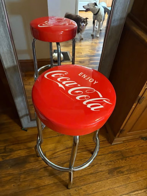 Coca-Cola Vintage Bar Stools