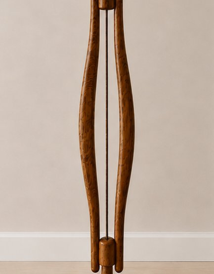 Zeldzame Ashmuth Leuchten sculpturale houten vloerlamp uit de jaren 70 – Mid-Century Modern design (photo 4 of 8)