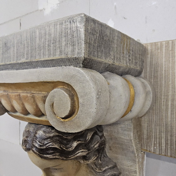 Image 1 of Neoklassieke gipsen Schouw met Kariatiden (blote vrouwen) klassieke schouw ^ Griekse stijl