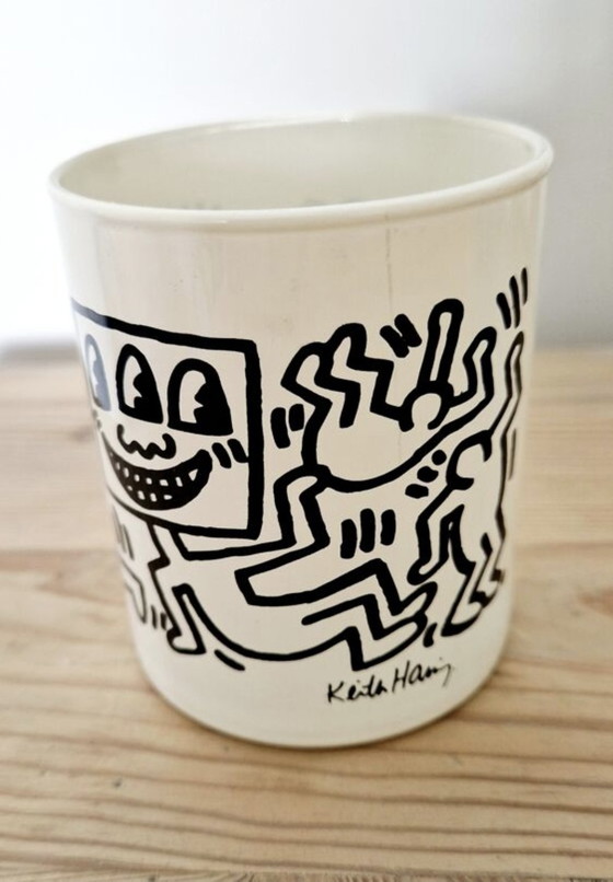 Image 1 of Macetas Paire Keith Haring - Verre opalin 