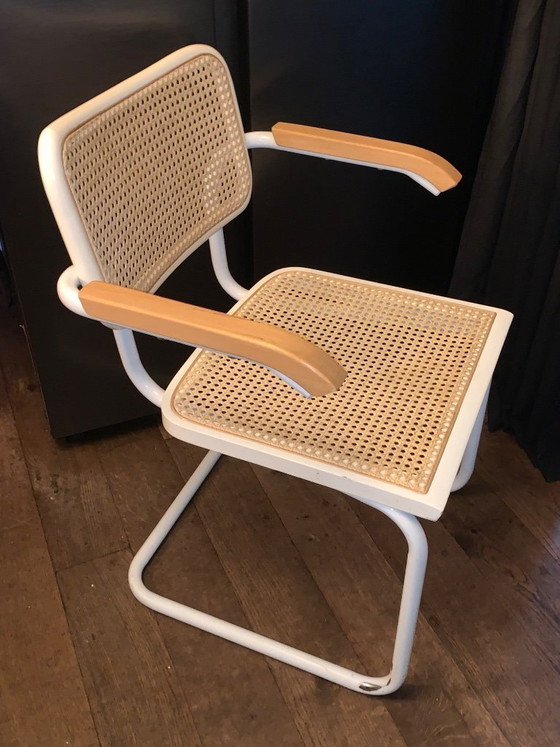 Image 1 of Marcel Breuer design chair model Cesca with armrests Italy