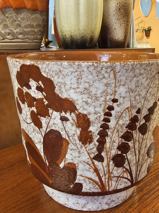 Image 1 of Grote Vintage Marei Keramiek Bloempot Plantenbak