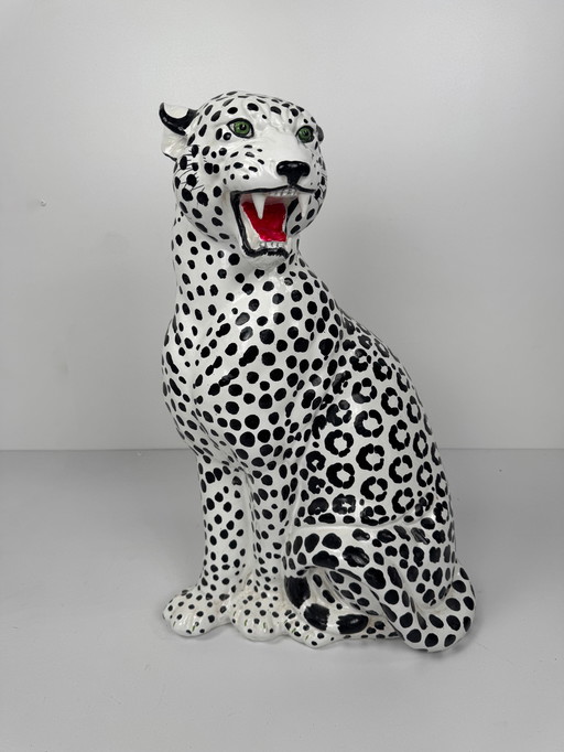 Italian porcelain leopard figurine - Fierce & Fabulous