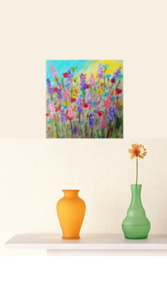 Image 1 of Petit tableau de fleurs sauvages
