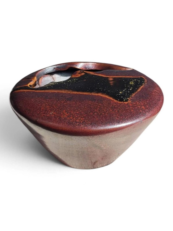 Glasierte Steingut Vase von Jean Cacheleux — Puisaye – Vasen, Porcelain (photo 9 of 10)