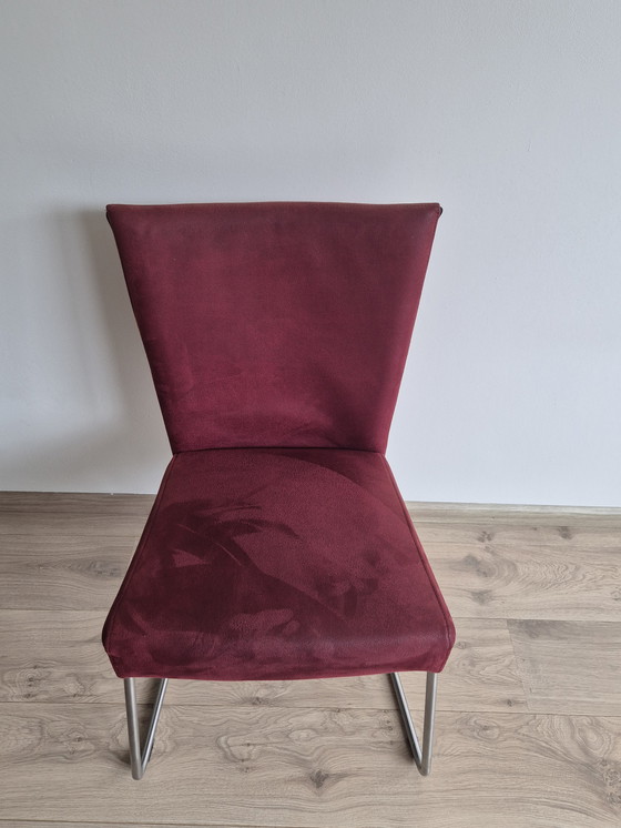 Image 1 of Ligne Roset glass table, extendable, with 4 Montel chairs