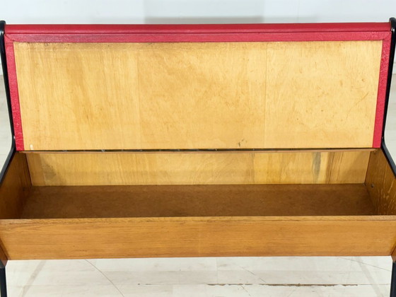 Image 1 of Vintage Design Bench – Mid Century Dining Bench Industrial Look