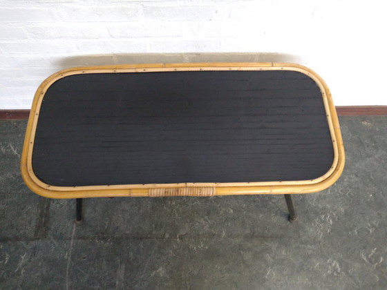 Image 1 of  Rohé Noordwolde salontafel in rotan met zwart glas