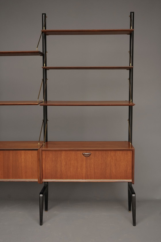 Image 1 of Mid-Century Freestanding Wall System by Louis van Teeffelen for WéBé, 1950s
