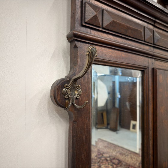 Classic English Wardrobe Coat rack – Glass, Wood (photo 11 of 15)