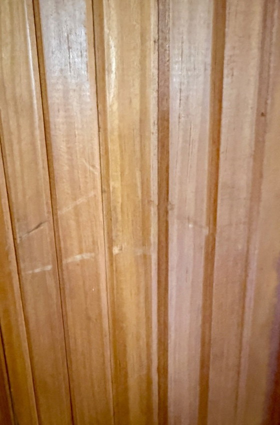 Image 1 of  Large Roll-Up Beech Slat Screen from Baumann, 1930s