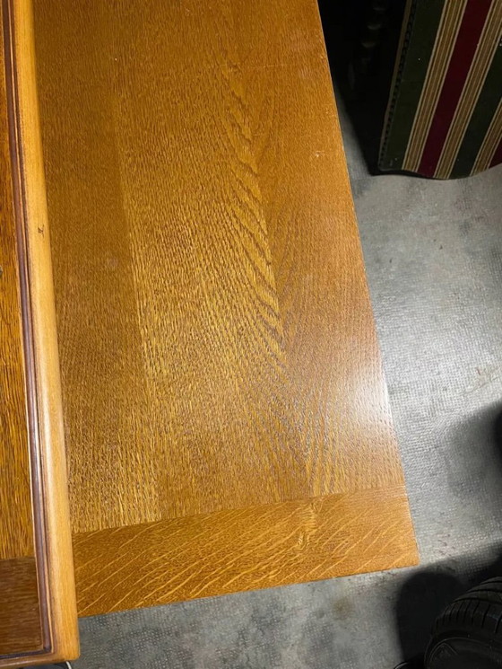 Image 1 of Large solid wood farmhouse table