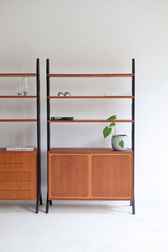 Image 1 of Set of two vintage IKEA Roxen wall cabinets from the 1950s/60s.