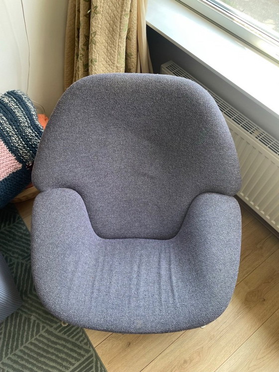 Vintage Artifort F555 Loungefauteuil – Metal, Textile (photo 5 of 7)