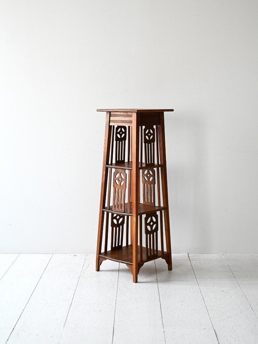 Early 1900s Scandinavian Oak Plant Stand