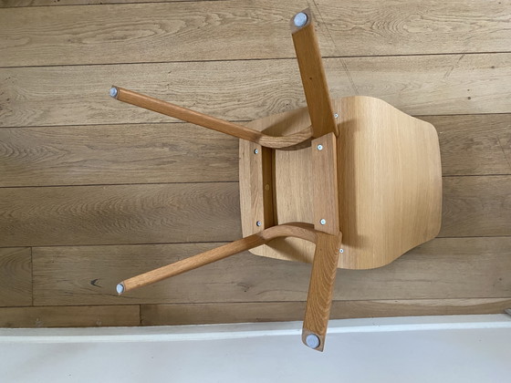 Image 1 of 4x Morph chairs by Zeitraum made of solid wood and with leather upholstery