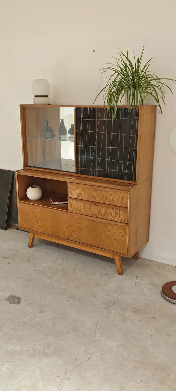 High buffet / Sideboard U 372 / 386 by B Landsman and H Nepozytek 60 – Jitona, Display cabinets, Wood, Glass (photo 2 of 40)