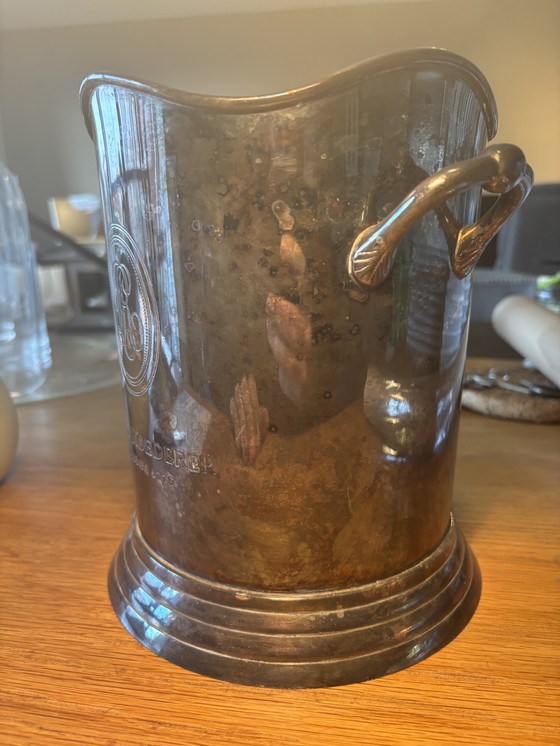 Image 1 of verzilverde Louis Roederer champagnekoeler