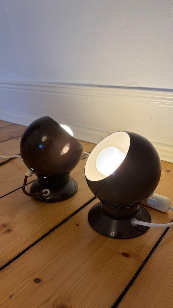 Vintage Eyeball Lamp Space Age – Benny Frandsen for Horn – 70s – E. S. Horn, Table lamps, Metal (photo 7 of 7)
