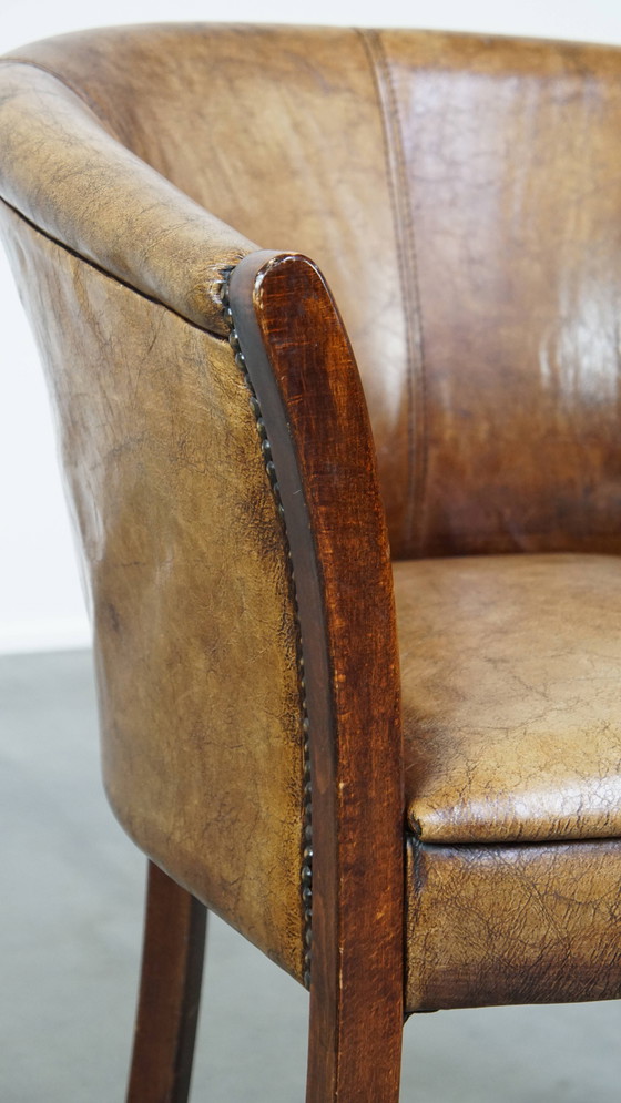 Image 1 of Beef Leather Tubchair