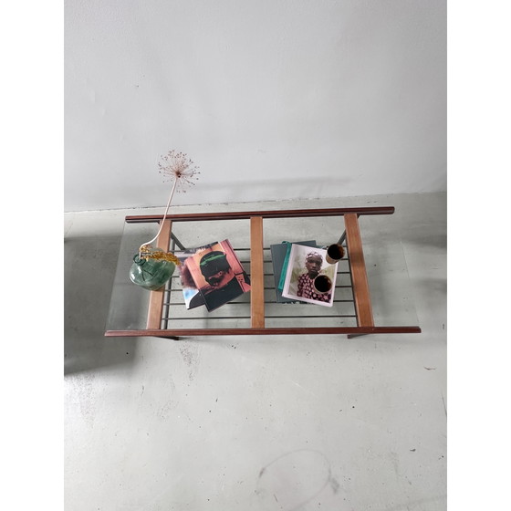60’ Salontafel In Staal, Hout & Glas – Metal (photo 14 of 15)