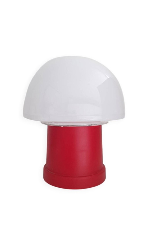 Red mushroom space age lamp