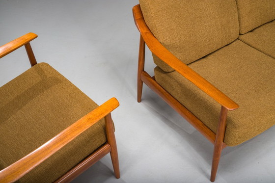Image 1 of Mid-Century Lounge Chairs and 3-Seater Sofa by Walter Knoll Antimott, 1960s, Set of 3