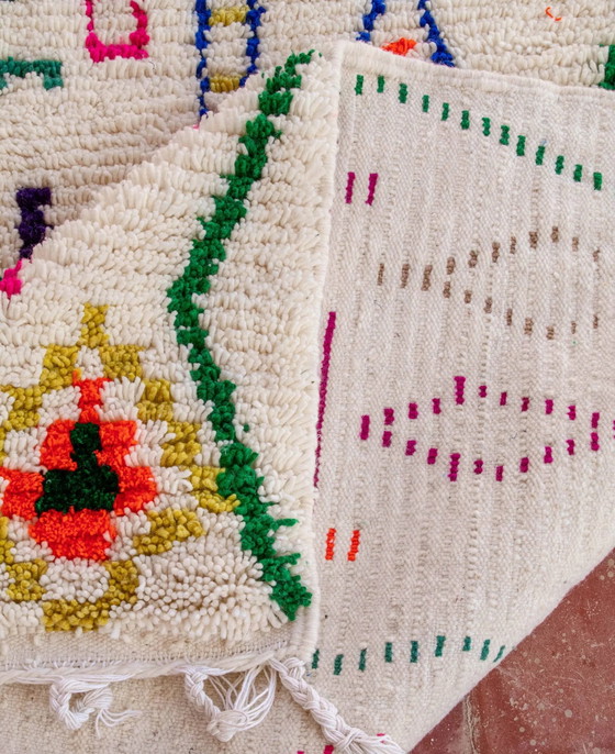 Alfombra Marroquí Azilal – Alfombra de Lana con Símbolos Bereberes Coloridos | 300x250 – Wool, Cotton (photo 5 of 7)
