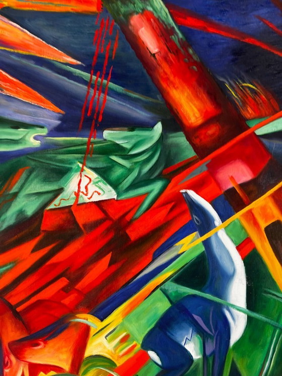 Image 1 of Tierschicksale (1913) - Franz Marc - hand-painted oil on canvas (rolled)