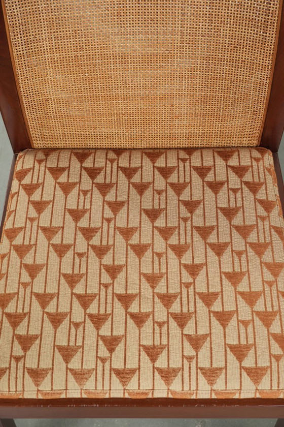 Image 1 of 6 chaises de salle à manger Schuitema de style Art déco avec dossier en osier, de la série Shaker
