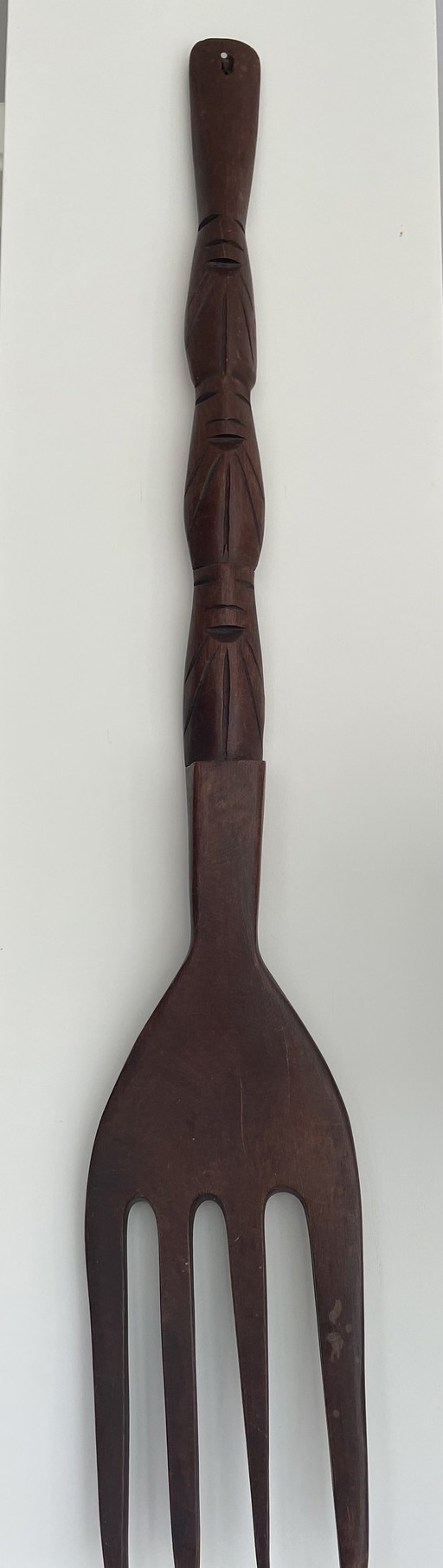 Fourchette et cuillère en bois vintage
