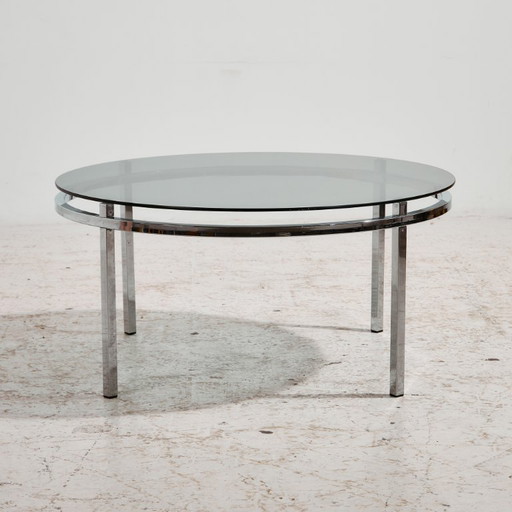 MK10955 Couchtisch aus Chrom und Glas